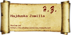 Hajduska Zomilla névjegykártya